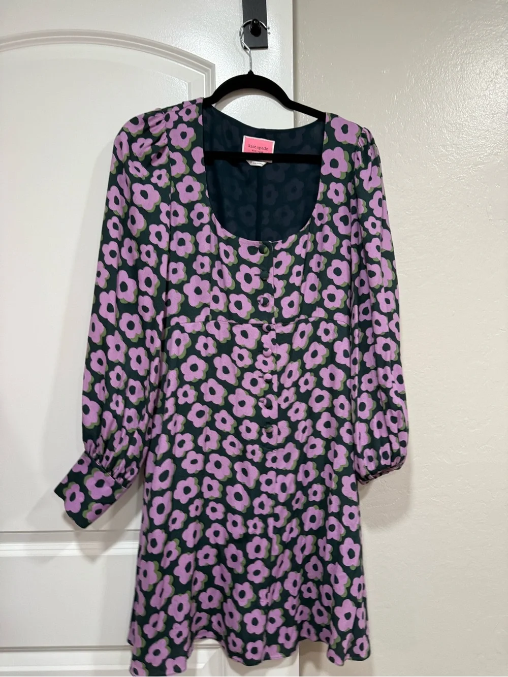EUC Kate Spade Flaire Flora Fluid Mini Dress Purple